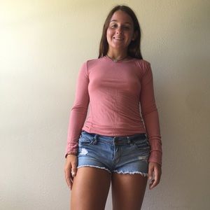 Pink long sleeved shirt